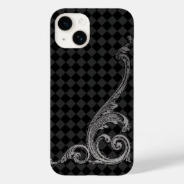 Elegant Goth Swirl Design in Gray iPhone 7 Fall Case-Mate iPhone Hülle