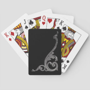 Elegant Goth Swirl Design Spielkarten
