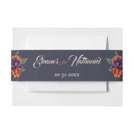 Elegant Gothic 3D Floral Skull Einladungsbanderole