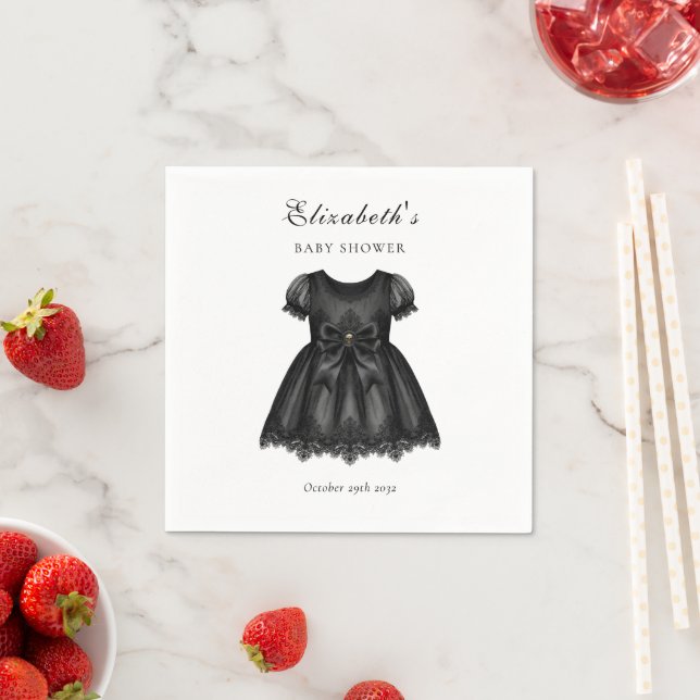 Elegant Gothic Baby Shower Serviette (Beispiel)