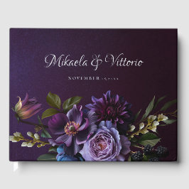 Elegant Gothic Dark Blume Wedding Gästebuch