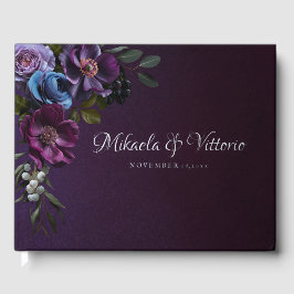 Elegant Gothic Dark Blume Wedding Gästebuch