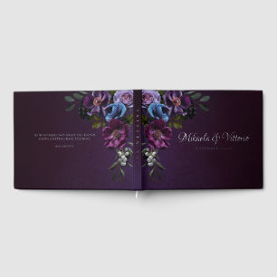 Elegant Gothic Dark Blume Wedding Gästebuch