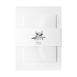 Elegant Gothic Floral Wedding Einladungsbanderole