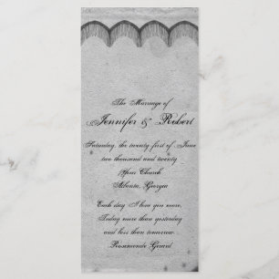 Elegant Gothic Lace Posh Wedding Program Programm