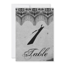 Elegant Gothic Lace Posh Wedding Tischnummer
