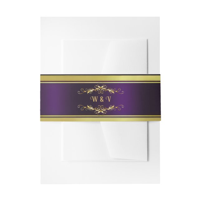 Elegant Gothic Lila und Gold Einladungsbanderole (Vorderseite Beispiel)