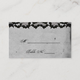 Élégant Gothique Bat Lace Posh Mariage Cartes de P