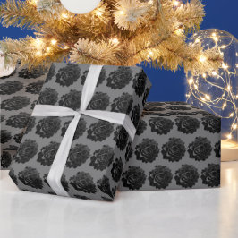 Elegant Gotische Blumen Geschenkpapier