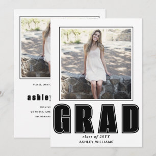 Elegant GRAD Class of 2025 Abschluss Foto Einladung