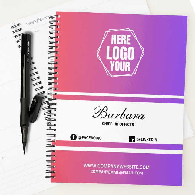 Elegant Gradient Company Marque Cadeau corporatif (Elegant Gradient Company Branded Corporate Gift PLanner)