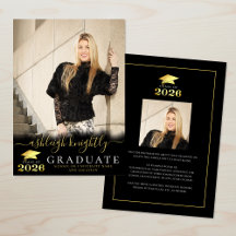 Elegant Graduate 2025 Black Gold Script 2 Fotos