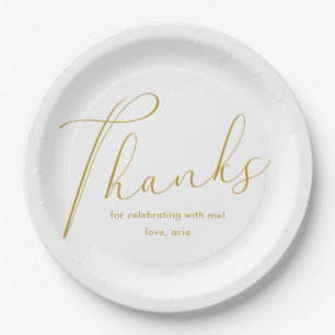 Elegant Graduation Party Danke Script Pappteller