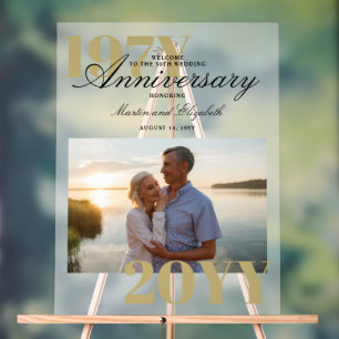 Élégant grand nombre 50e anniversaire de Mariage P