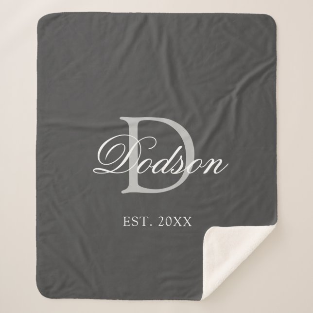 Elegant, grau, neu verheiratet sherpadecke (Vorderseite)