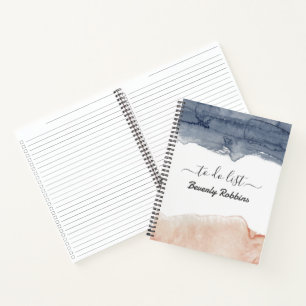 Elegant, grau und rosa Personalisiert zu führen Notizbuch