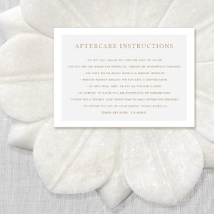 Elegant Gray AfterCare für Lash Extensions Salon Visitenkarte