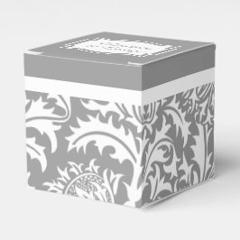 Elegant Gray and White William Morris Wedding Geschenkschachtel