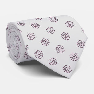 Elegant Gray Burgundy Number Dice Krawatte