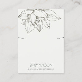 ELEGANT GRAY SILVER LOTUS EINFACHE ANZEIGE DES NEK VISITENKARTE