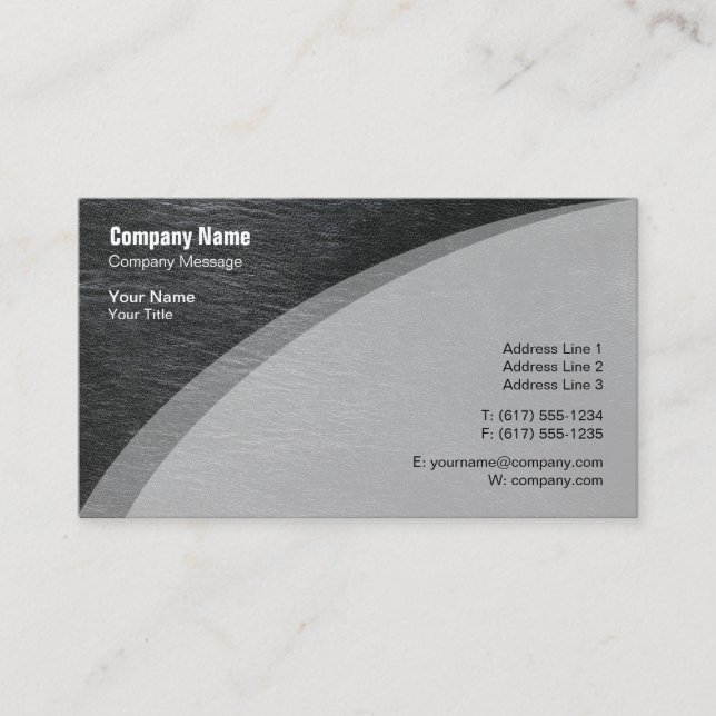 Elegant Gray Skin Visitenkarte (Vorderseite)