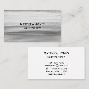 Elegant Gray Watercolor Winter Boho Visitenkarte