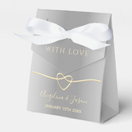 Elegant Gray Wedding Geschenkschachtel