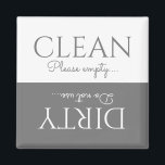 Elegant Gray | weiß | Geschirrspüler Magnet<br><div class="desc">Ein perfekter Geschirrspüler sauber/schmutzig Magnet, der allen helfen wird, die sich fragen, ob die Geschirr sauber oder schmutzig sind! Dieser Magnet ist ideal für viele Haushalte, er ist leicht editierbar und kommt mit dem Template 'Clean, bitte leere... und Dirty, verwende nicht ... ' in stylish grau und weiß mit Drehbuch...</div>
