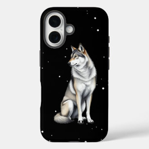 Elegant Gray Wolf iPhone 16 Hülle
