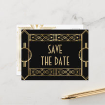 Elegant Great Gatsby Art Deco Retten Sie die Daten