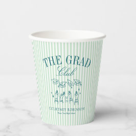 Elegant Green and Blue Grad Club Graduation Pappbecher