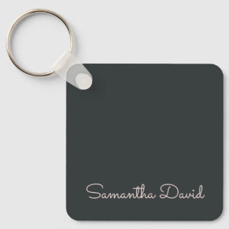 Elegant Green Beige personalisiert Schlüsselanhänger