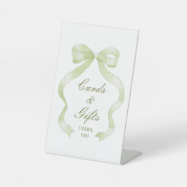 Elegant Green Bow Cards & Gifts Sockelschild