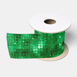 Elegant Green Christmas Satinband