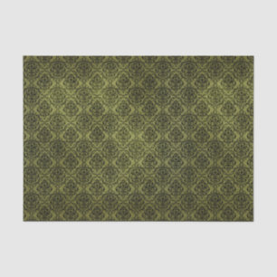 Elegant Green Damask Seidenpapier