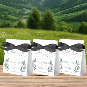 Elegant Green Eucalyptus Leaf Einfache Hochzeit im Geschenkschachtel