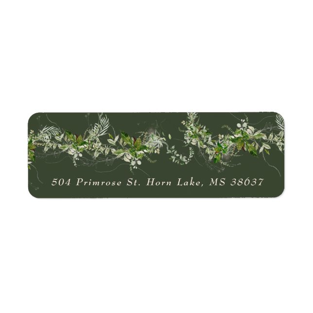 Elegant Green Eucalyptus Wedding Envelope (Vorne)