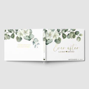 Elegant Green Floral Bridal mariage livre d'hôtes