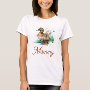 Elegant Green Gerahmt Mallard Duck Baby Shower T-Shirt