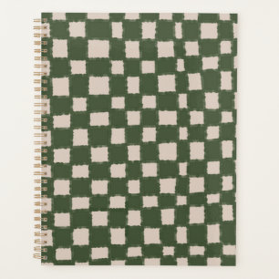 Élégant Green Grey À damiers Motif de tableau de b