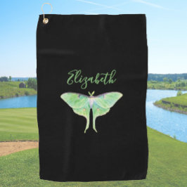 Elegant Green Luna Moth Individuelle Name Ladys Bl Golfhandtuch