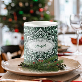 Elegant Green Mandala Tasse
