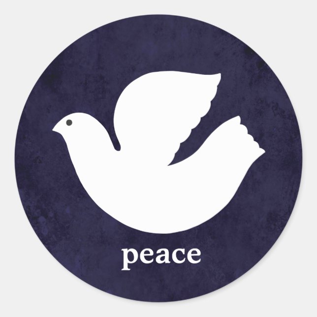 Elegant Green Modern Peace Holiday Envelope Seal Runder Aufkleber (Vorderseite)