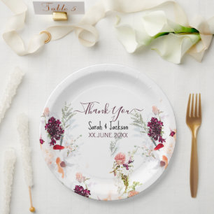 ELEGANT GREEN, ORANGE, RED & WINE BABY DUSCHE PAPPTELLER