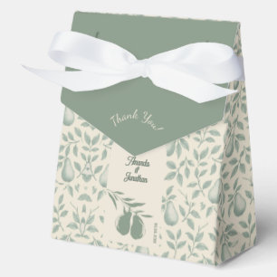 Elegant Green Pear Wedding Vielen Dank Geschenkschachtel