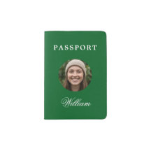 Elegant Green Personalized Photo & Name