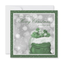 Elegant Green Snow Frohe Weihnachten
