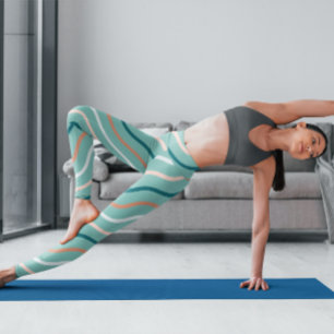 Elégant Green Stripe Gym Yoga Femmes Leggings