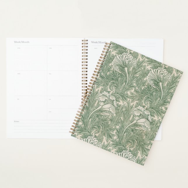 Elegant Green Tulips William Morris Planner Planer (Anzeige)