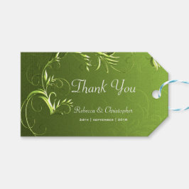 Elegant Green Wedding Vielen Dank Geschenkanhänger